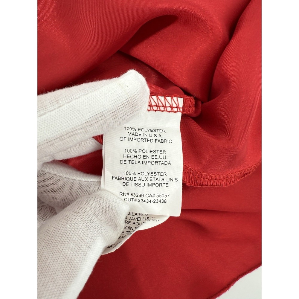 BEBE‎ SATIN COWL NECK Midi SLIP DRESS SIZE M Elegant Super Sexy Apple 🍎 Red !! - Picture 9 of 9